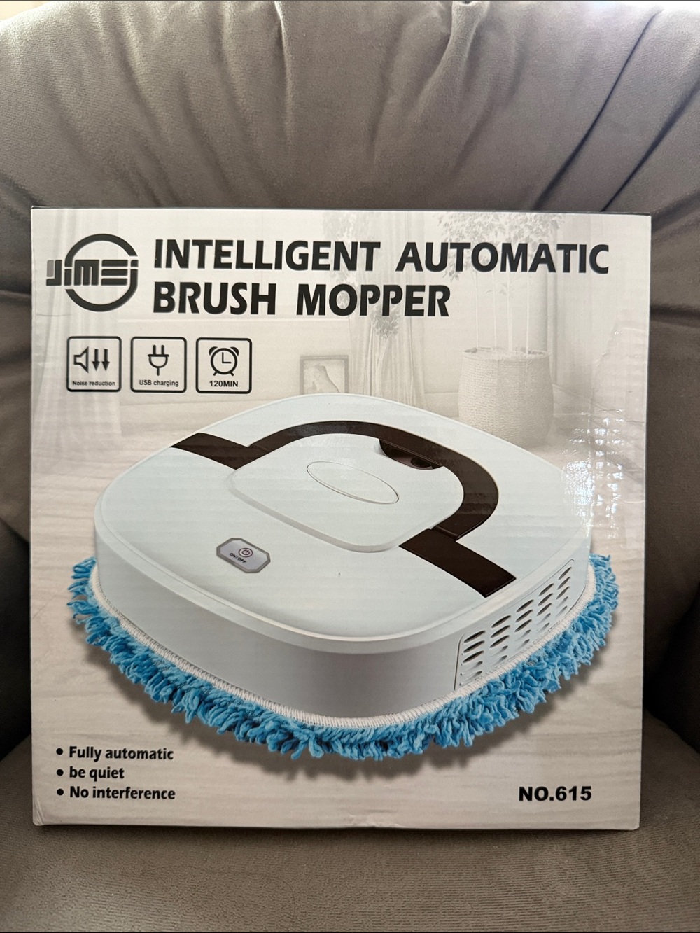 Intelligent Automatic Brush Mopper - White with Blue Mop